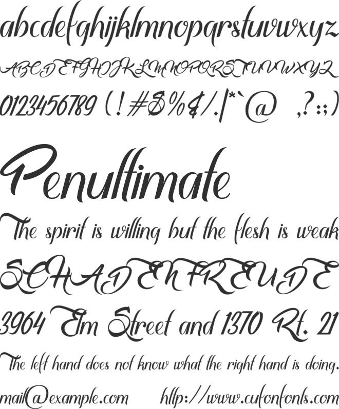 Mbuhya font preview