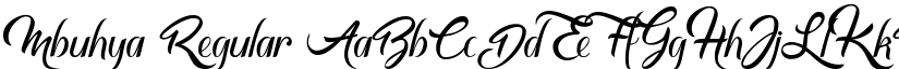 Mbuhya Regular font