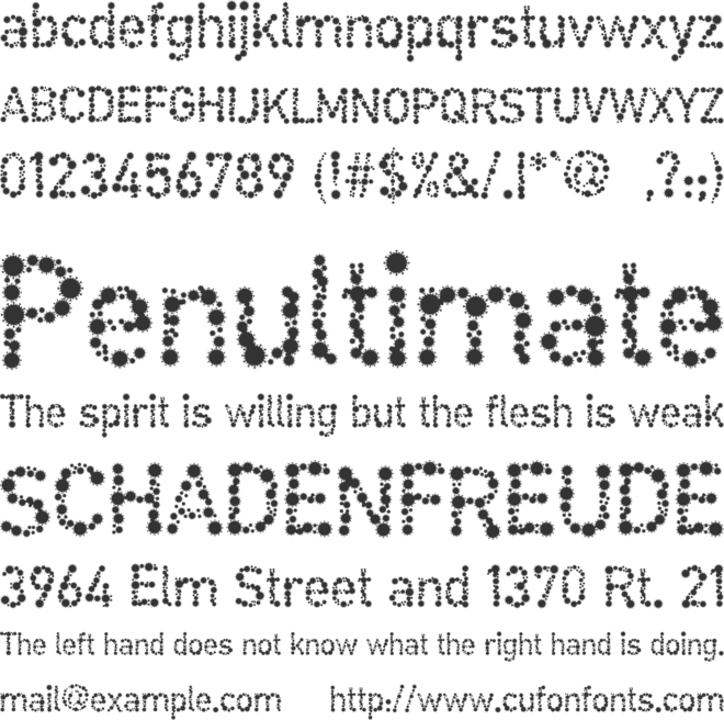 Coronaviral font preview
