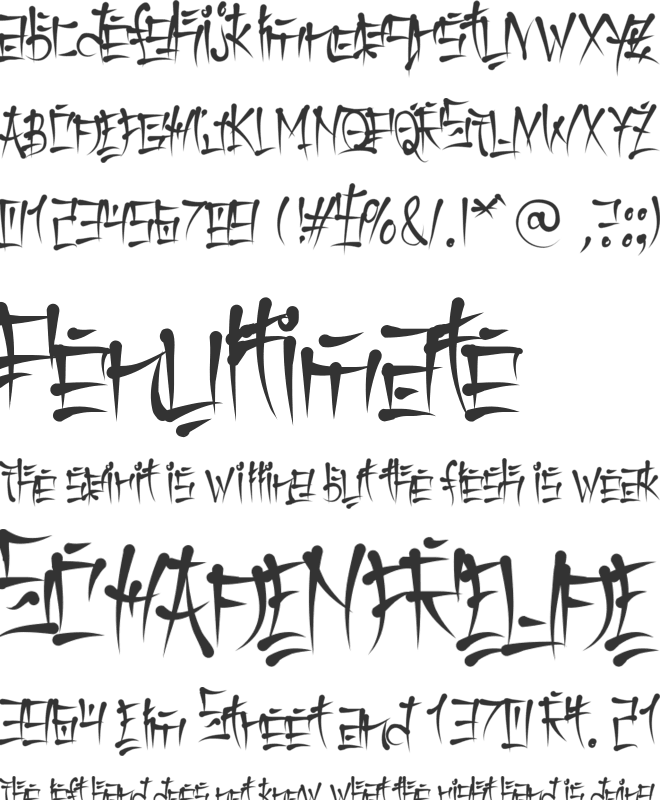 Keetano Gaijin + Katakana font preview