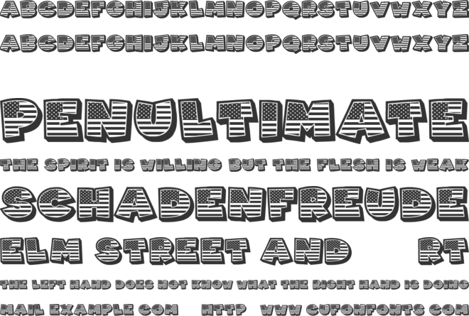 Americans font preview