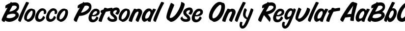 Blocco Personal Use Only font download