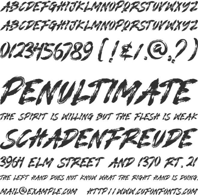 GINGERS font preview