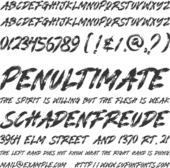 GINGERS font preview