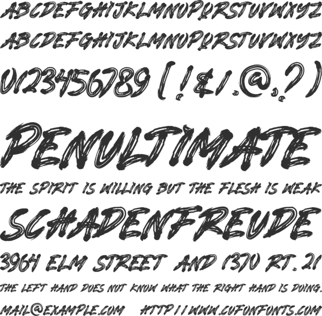 YESTERDAY font preview