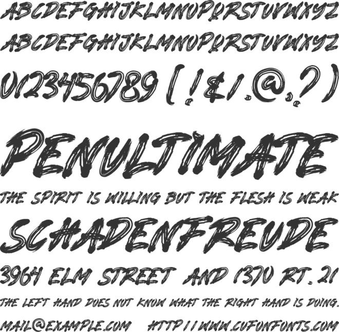 YESTERDAY font preview