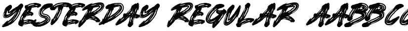 YESTERDAY Regular font