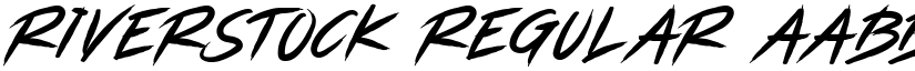 RIVERSTOCK Regular font