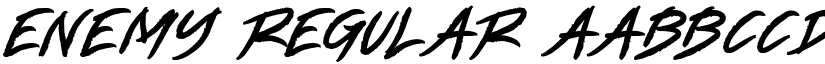 ENEMY Regular font