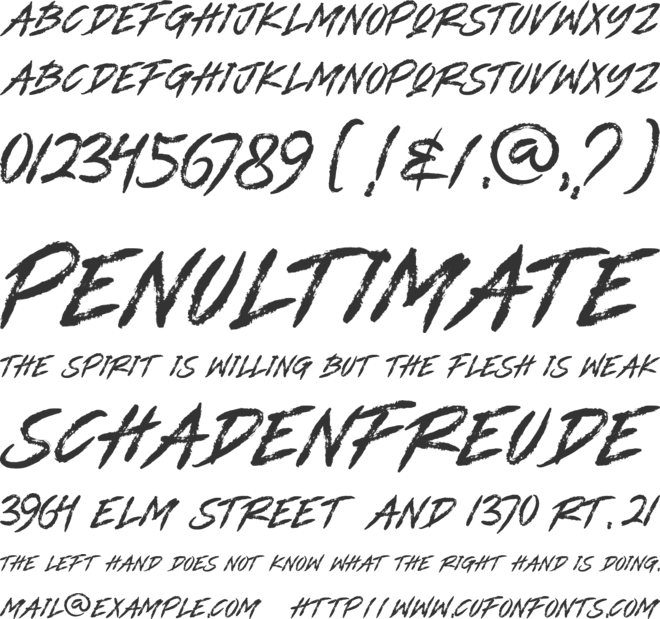 DESTROYA font preview