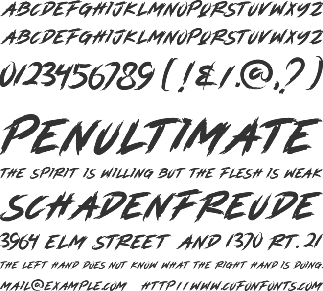 ALTERBREAK font preview