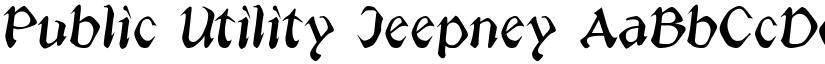 Public Utility Jeepney font