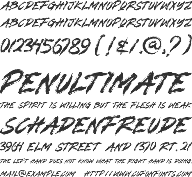 MONSTERA font preview