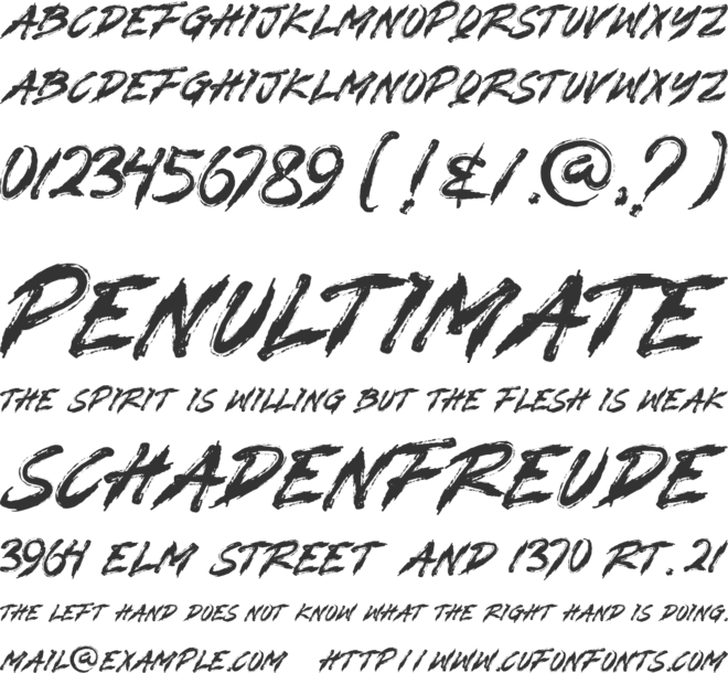 MONSTERA font preview