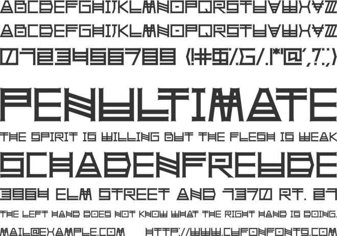 Sheru Pro font preview