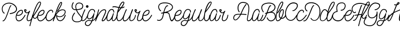 Perfeck Signature Regular font