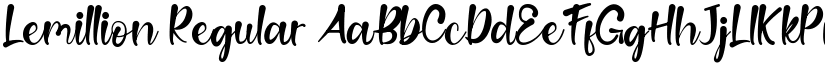 Lemillion Regular font