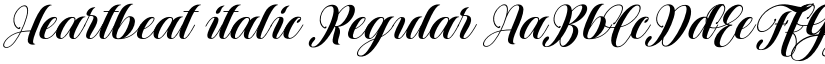 Heartbeat italic Regular font