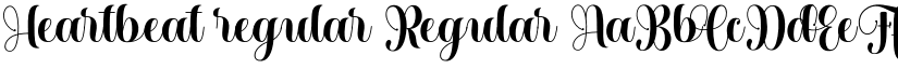 Heartbeat regular Regular font