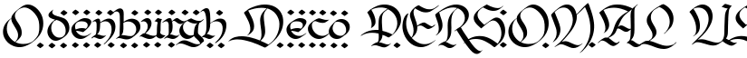 Odenburgh Deco PERSONAL USE Regular font