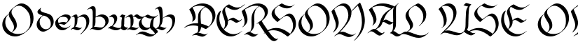 Odenburgh PERSONAL USE ONLY Regular font