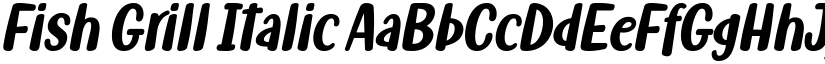 Fish Grill Italic font