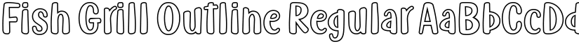Fish Grill Outline Regular font