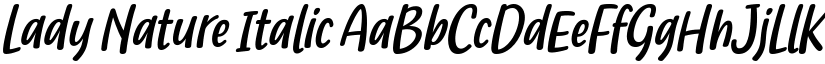 Lady Nature Italic font