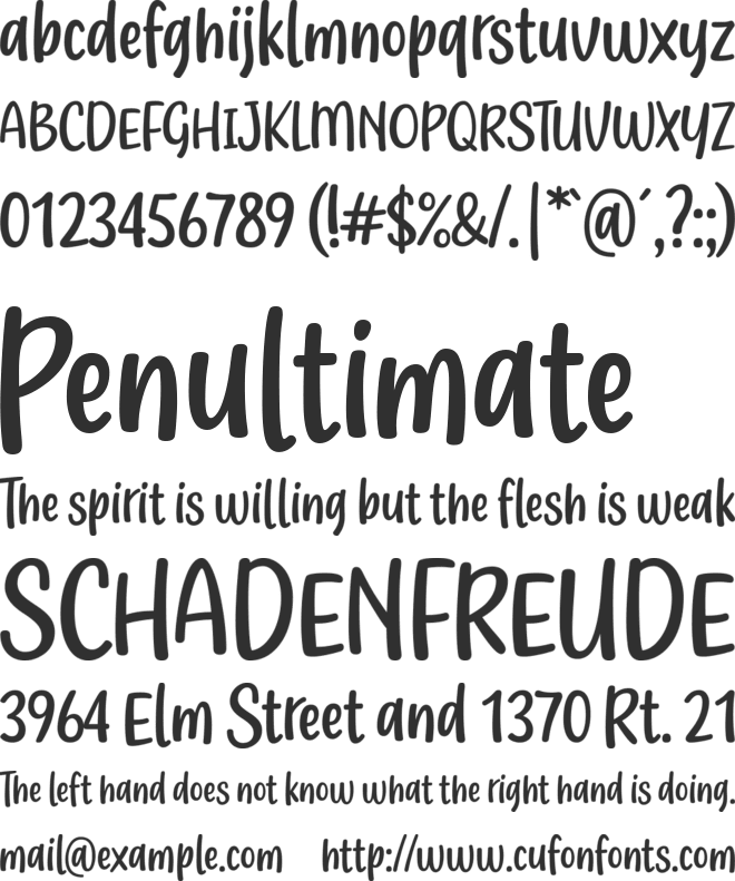Lady Nature font preview