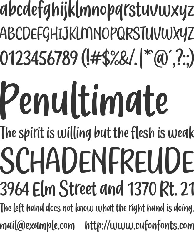 Lady Nature font preview