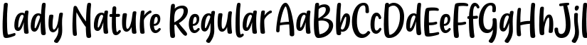Lady Nature Regular font