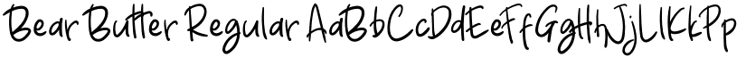 Bear Butter Regular font