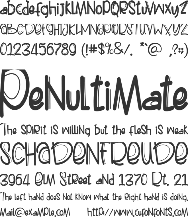 Fressia font preview