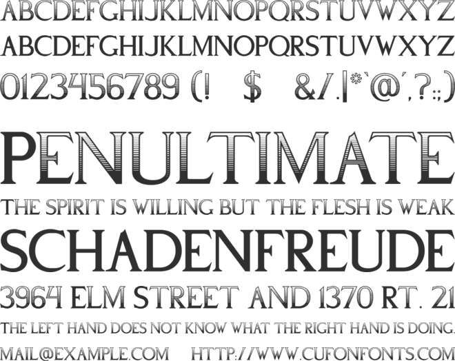 Claroscuro font preview