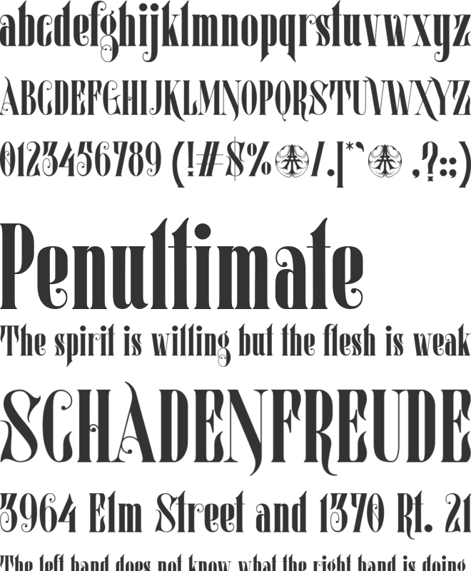 Mostfear font preview