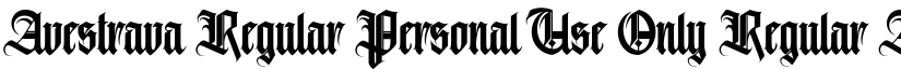 Avestrava  Personal Use Only font download