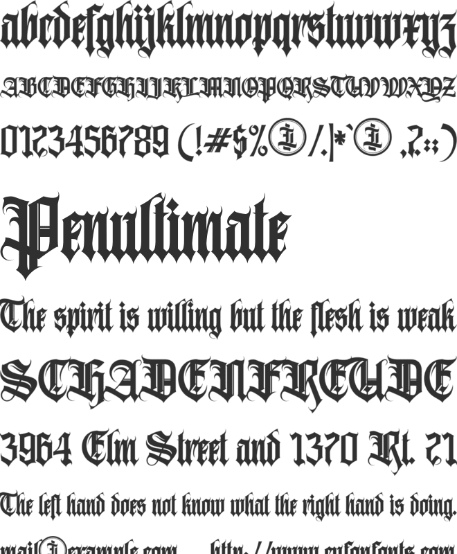 Avestrava Personal Use Only font preview