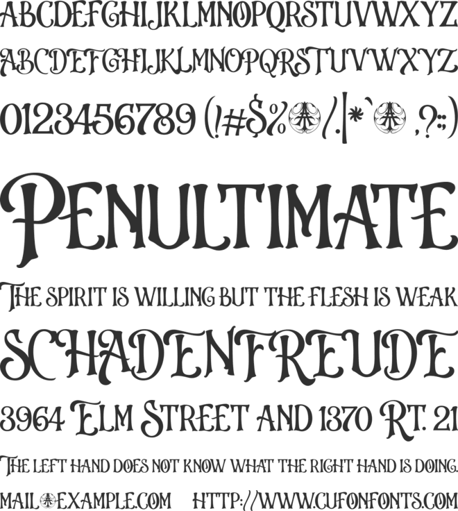 Antistar font preview
