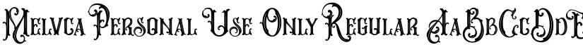 Melvca Personal Use Only font download