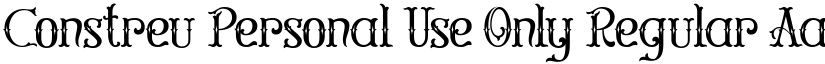 Constreu Personal Use Only Regular font