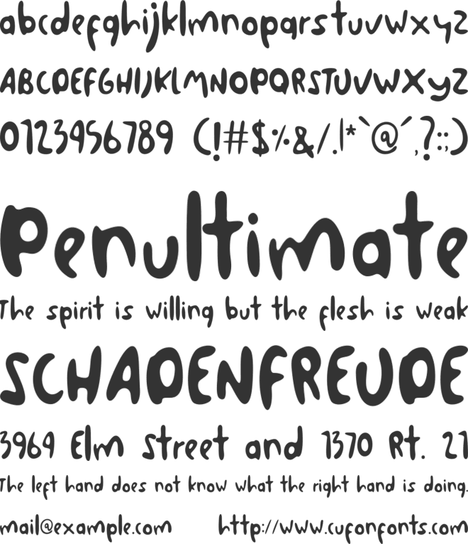 Waliny font preview