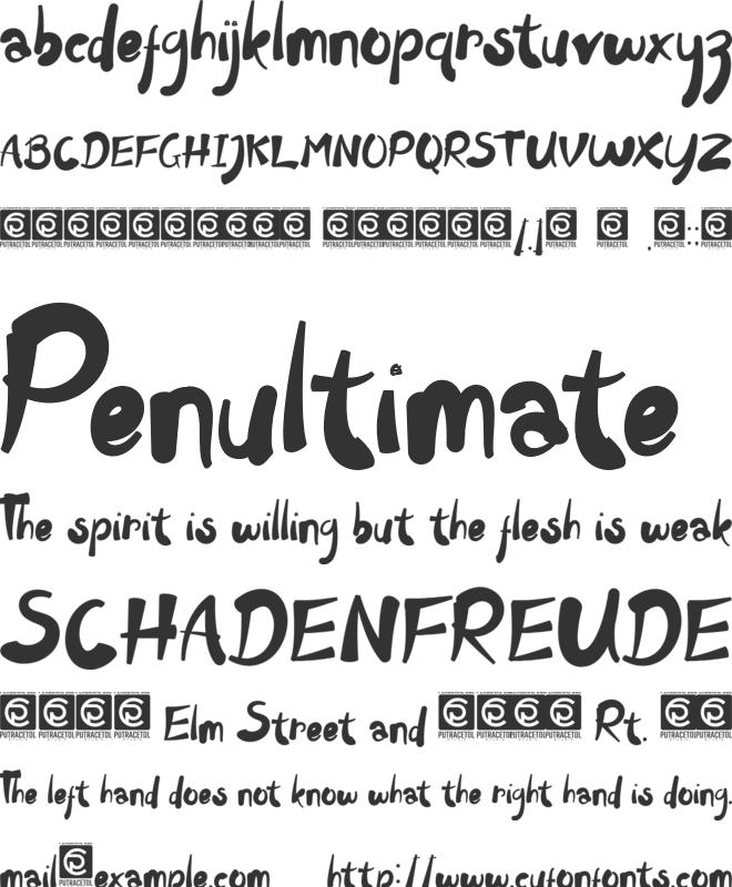 Clowney font preview