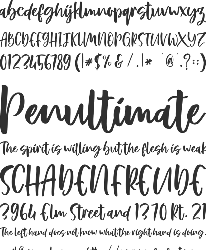 Rosemerry font preview