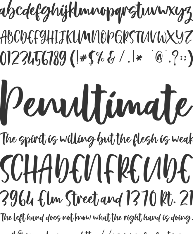 Rosemerry font preview