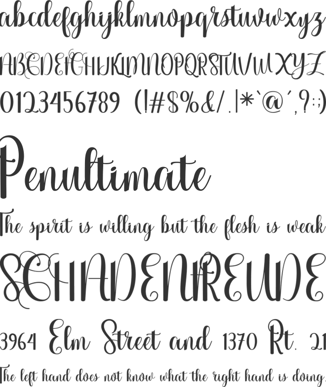 Anjaniya font preview