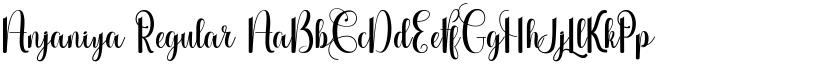 Anjaniya Regular font
