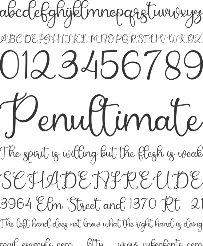 Sabanita font preview