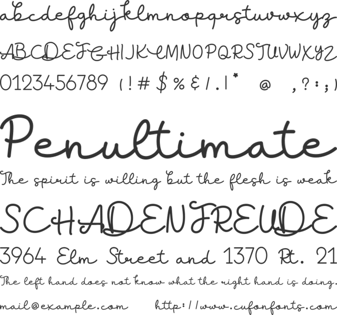 Lifestyle font preview