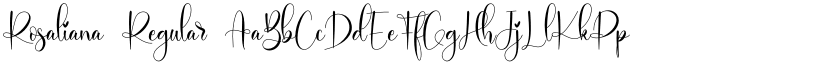 Rosaliana Regular font