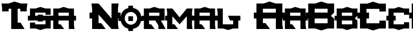 Tsa Normal font